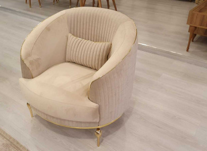 Wohnzimmer Sessel Polster Textil 1Sitzer Polster Sitz Einsitzer Luxus